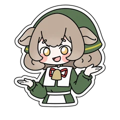 両手を広げて違いを比べるメリノちゃん